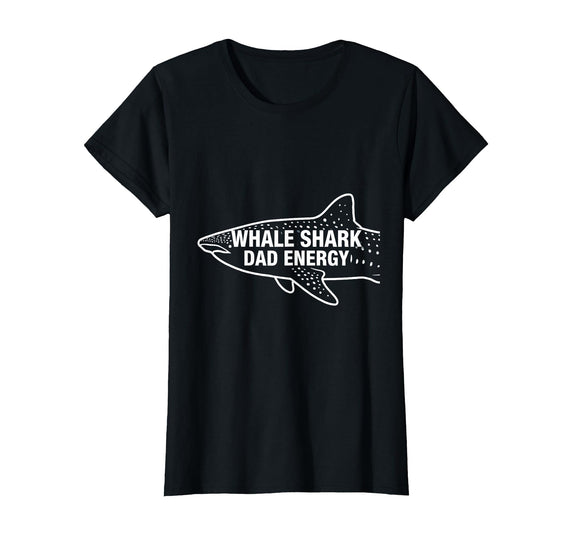 Mademark Whale Shark Dad Energy Ocean Lover Design T-Shirt - Black