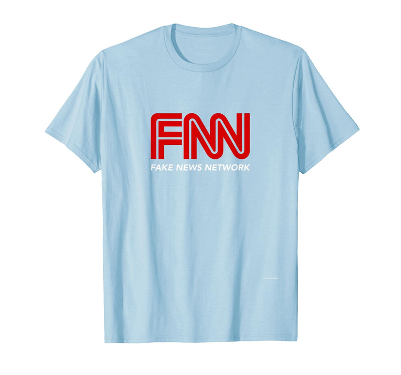 Fake News Network #fakenews Funny Trump Halloween Costume T-Shirt - Baby Blue