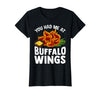 Homewise Shopper Buffalo Wings Buffalo Wings Funny Appetizer T-Shirt - Black