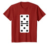 Fun and Easy Halloween Costume T-Shirts - Dominoes Double Five Dominoes Halloween Costume 5 Domino Game T-Shirt - Cranberry