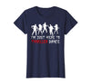 Zombie Dance Costume Halloween Party Tee Funny Zombie Halloween Shirt I’m Just Here to Thriller Dance T-Shirt - Navy Blue