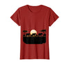 Mademark Elephant Herd Crossing Dusty Savanna Plains T-Shirt - Women - Cranberry Red