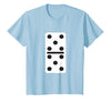 Fun and Easy Halloween Costume T-Shirts - Dominoes Double Five Dominoes Halloween Costume 5 Domino Game T-Shirt - Baby Blue