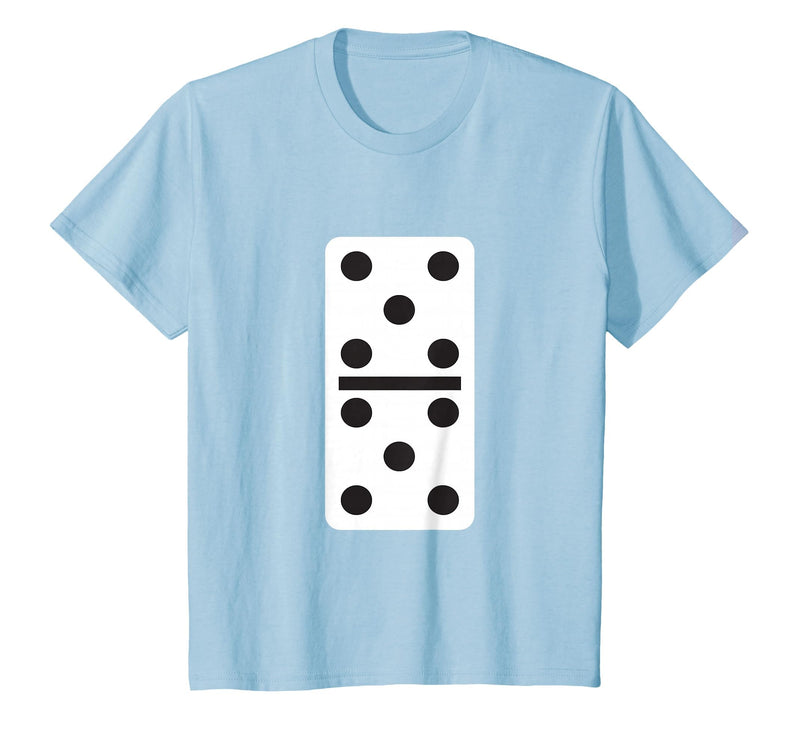 Fun and Easy Halloween Costume T-Shirts - Dominoes Double Five Dominoes Halloween Costume 5 Domino Game T-Shirt - Baby Blue