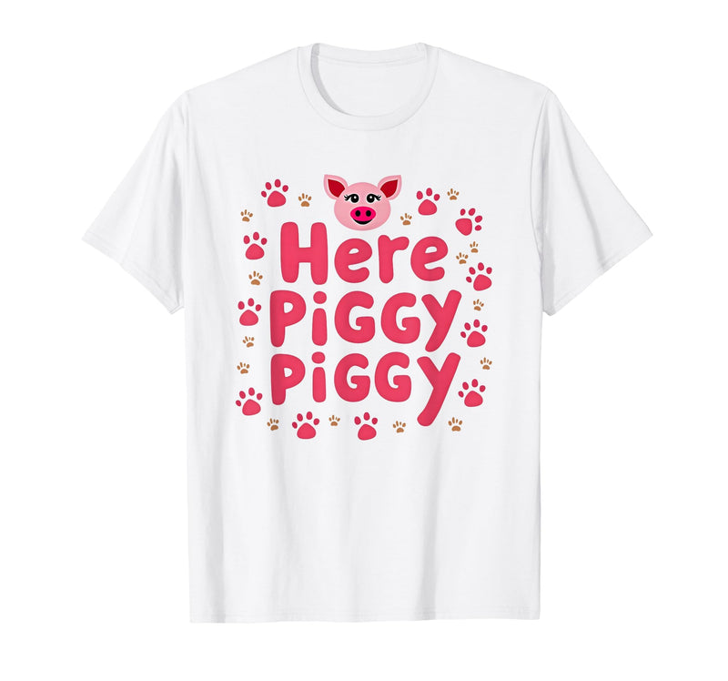 Mademark John Pork's Calling: Here Piggy Piggy Funny Pig Lover Gift T-Shirt - White