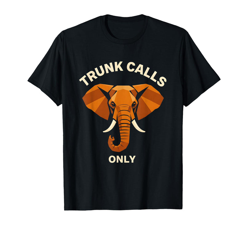Mademark Trunk Calls Only Funny Elephant Design T-Shirt - Men - Black