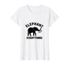 Mademark Elephant Everything Minimalist Animal Lover Design T-Shirt - Women - White