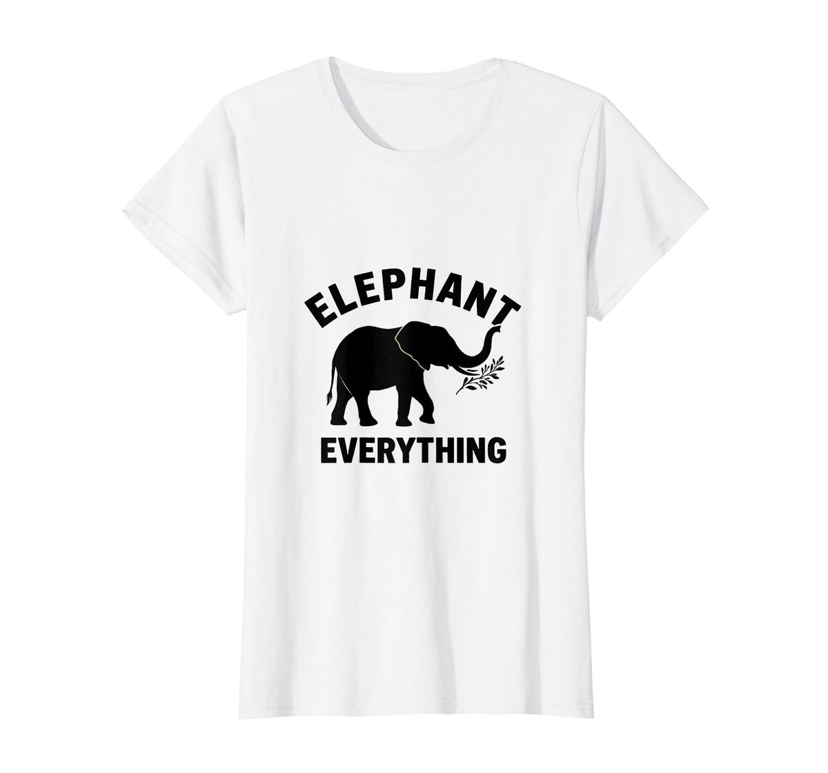 Mademark Elephant Everything Minimalist Animal Lover Design T-Shirt - Women - White