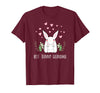 Cute Bunny Grandma Rabbit Grandmother T-Shirt in Burgundy