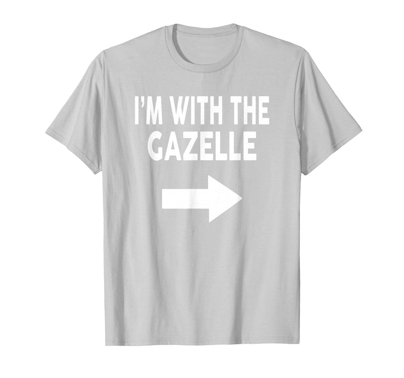 ShirtZilla I'm with The Gazelle Halloween Gazelle T-Shirt - Silver Grey