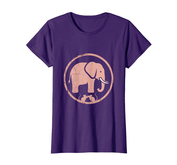 Mademark Be Kind Elephant and Mouse Gentle Touch Design T-Shirt - Women - Purple