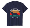 Shirtbooth: Halloween 2019 Simple Halloween Costume Otter Lover Pretend I'm an Otter T-Shirt - Navy Blue