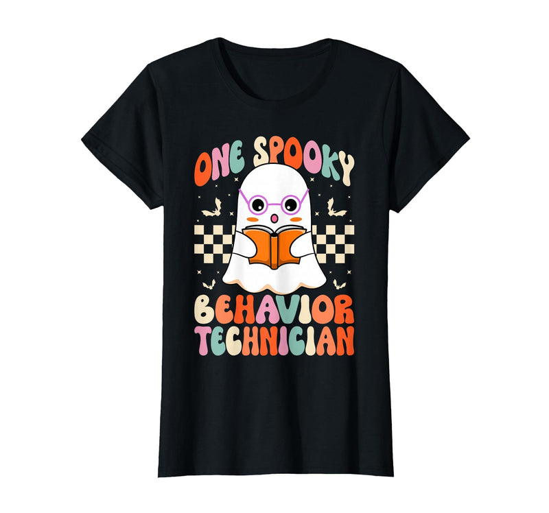 RBT Behavior Tech Spooky Halloween Gifts Co. One Spooky Behavior Technician Analyst - Halloween Ghost RBT T-Shirt - Black