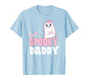 Spooky Family Cute Pink White Ghost Boo Halloween Spooky Daddy Family Cute Pink White Ghost Boo Halloween T-Shirt - Baby Blue