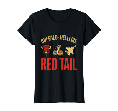 Cow Buffalo Hellfire Red Tail Military History Tribute T-Shirt