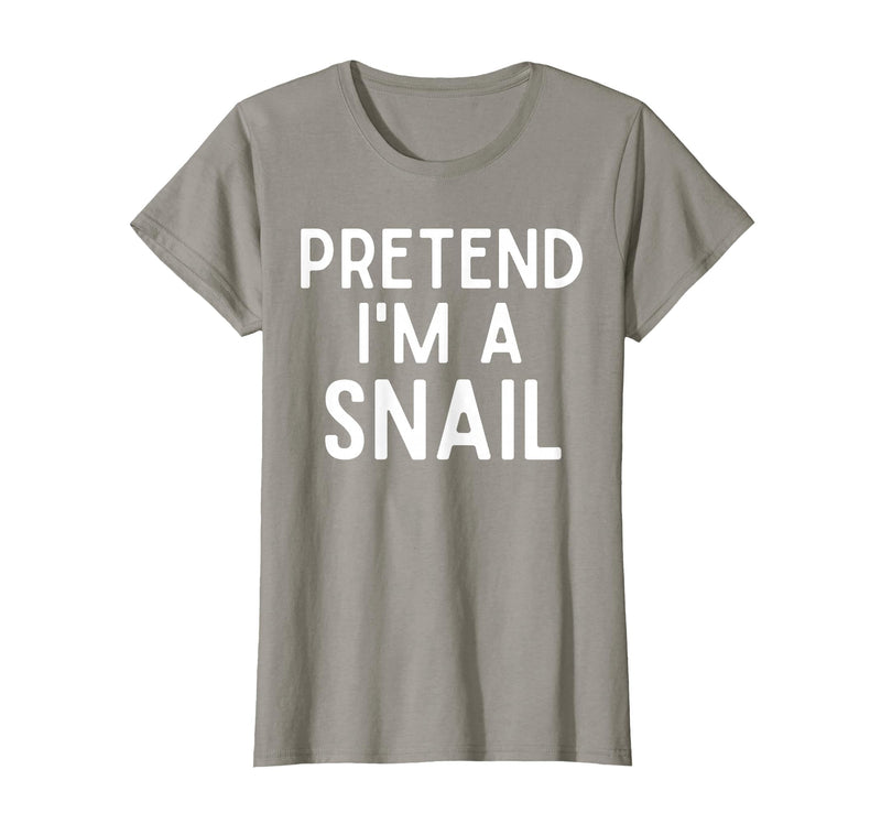 Snail Costume Party Lazy Snail Halloween Costume Pretend I'm A Snail Costume Party Funny Halloween Snail T-Shirt - Slate Grey