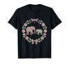 Mademark Elephant Mother and Calf Trunk Touch Mama Gift T-Shirt - Men - Black