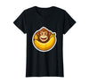 Mademark Monkey Eating Oversized Banana Slice Graphic T-Shirt - Women - Black