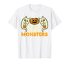 Mens Halloween Shirts For Dad Daddy Papa Men Halloween Dad of Monsters Funny Family Costume Papa Daddy T-Shirt - White