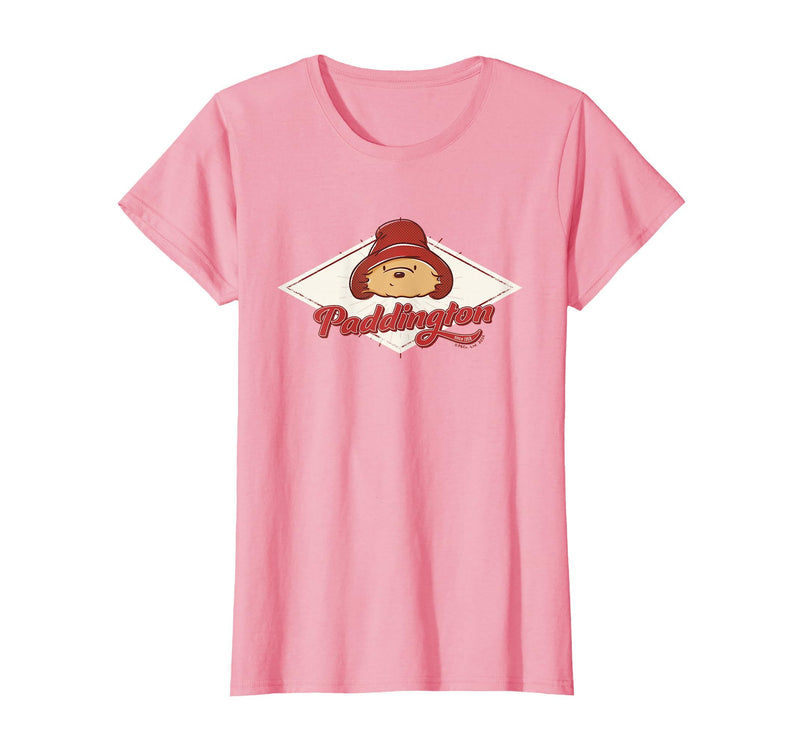 Paddington Bear Classic Retro Diamond T-Shirt - Pink