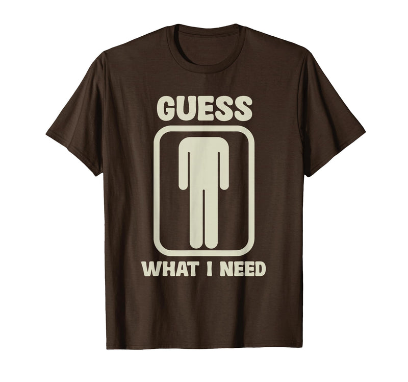 Humor Head Halloween Party Fun Guess What I Need Head Graphic T-Shirt - Brown