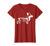 Halloween Corgi Skeleton Spooky Costume Corgi Skeleton Halloween T-Shirt - Cranberry Red