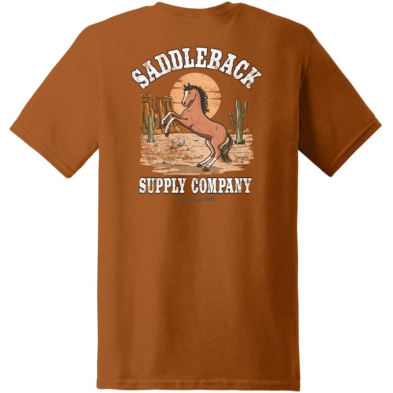 Saddleback Supply Men's Horse with No Name Heavy Tees - Texas Orange / Horse With No Name
