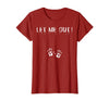 Spooky Halloween Costume Outfit Vintage Let Me Out Pregnancy Hand Print Pregnant Halloween T-Shirt - Cranberry Red
