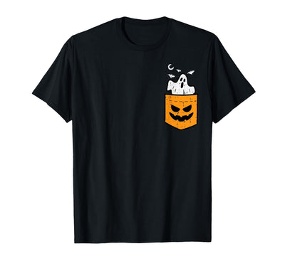 Halloween Shirts For Women Men Kids Boys Girls Pocket Ghost Scary Funny Halloween Costume Men Women Kids T-Shirt