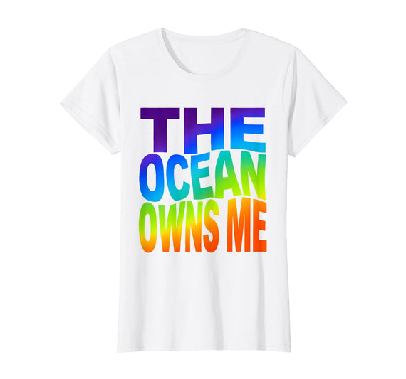 Mademark The Ocean Owns Me Shark Design T-Shirt - White