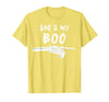 Miftees Matching Halloween Tees She's My Boo Matching Halloween Costume She's My Boo T-Shirt - Lemon Yellow
