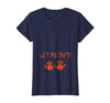 Halloween Pregnancy Costume Funny Tees Let Me Out Halloween Pregnancy Costume Baby Funny T-Shirt T-Shirt - Navy Blue