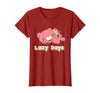 Gloomy Bear The Naughty Grizzly & Pity Lazy Days Anime T-Shirt - Cranberry Red