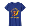 Mademark Chasing Bananas Not Dreams Funny Monkey Design T-Shirt - Women - Royal Blue