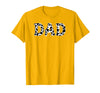 Cow Pattern Print Family Matching Birthday Apparel Cow Dad Birthday Family Matching Girl Boy Farm Birthday T-Shirt - Golden