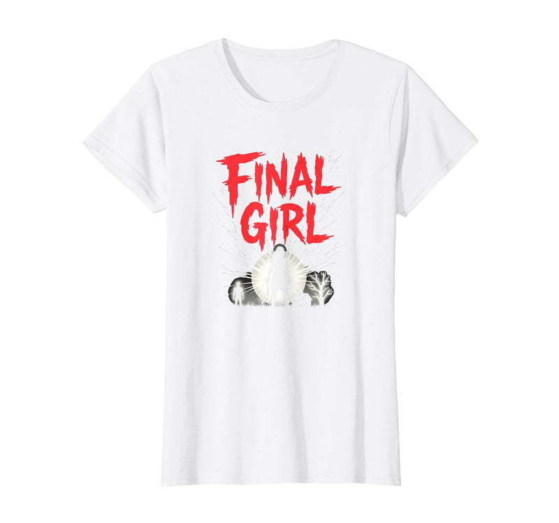 Mademark Halloween - Vampires, Zombies & Horror T-Shirt - White-final Girl: Survivor of Horror Movie Showdown