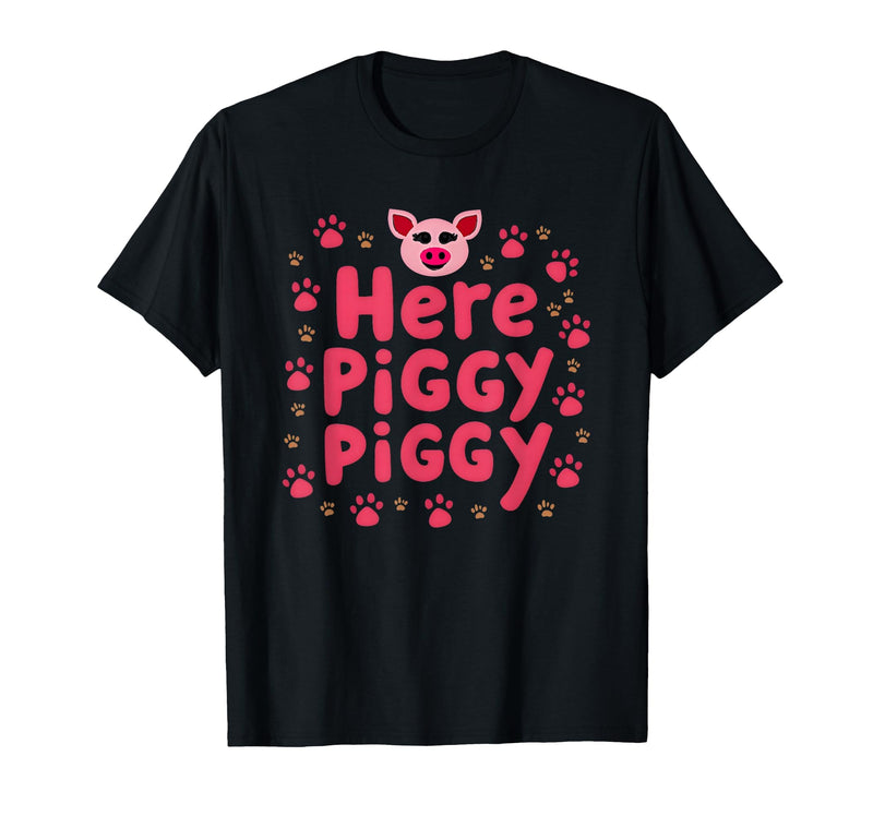 Mademark John Pork's Calling: Here Piggy Piggy Funny Pig Lover Gift T-Shirt - Black