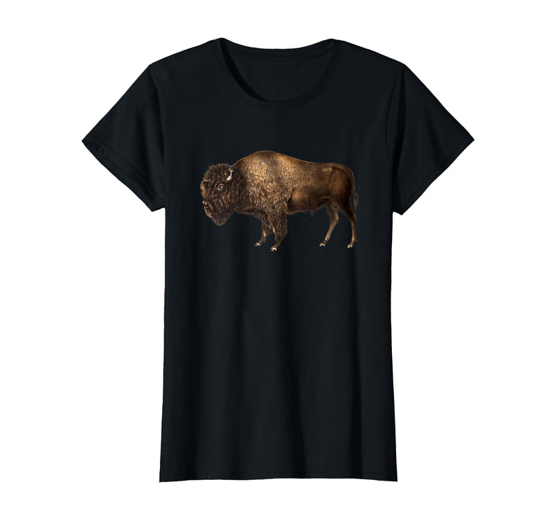Altes Büffel-Design Buffalo Vintage Retro American Bison T-Shirt - Black