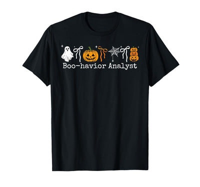 Behavior Analyst Halloween ABA Ghost Boo-havior Boo-Havior Analyst Pumpkin Ghost ABA Therapist Halloween T-Shirt
