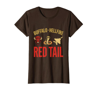 Cow Buffalo Hellfire Red Tail Military History Tribute T-Shirt