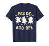 Ballet Ghost Halloween 2024 Spooky Dance Lover Pas de Boo-rée Ghost Ballet Dancer Halloween Dance Teacher T-Shirt - Navy Blue