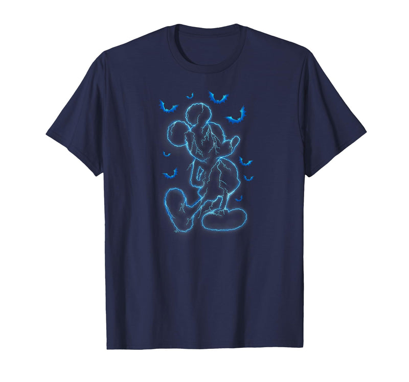 Disney - Mickey Lightning Halloween T-Shirt - Navy Blue