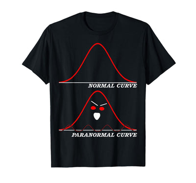 THE FUNNY MATH TEES Funny Halloween Paranormal Curve Tshirt for Math Nerds