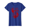 InGENIUS Halloween Shirts & Gifts I'm Fine Bloody Hand Blood Stained Splatter Funny Halloween T-Shirt - Royal Blue