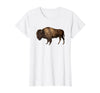 Altes Büffel-Design Buffalo Vintage Retro American Bison T-Shirt - White
