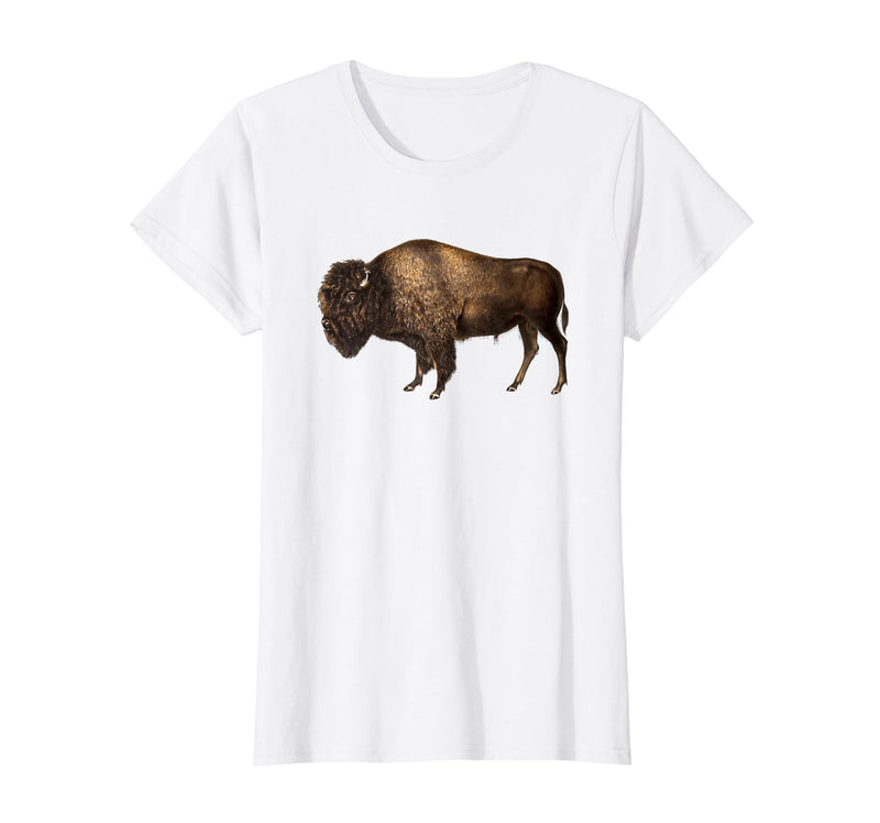Altes Büffel-Design Buffalo Vintage Retro American Bison T-Shirt - White
