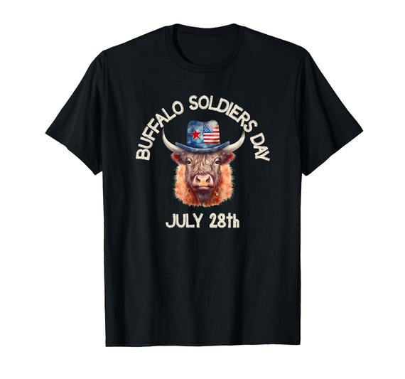 Buffalo Soldiers Clothing Buffalo Soldiers Day T-Shirt - Black