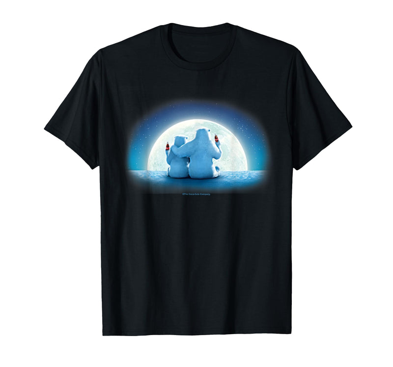 Coca-Cola Christmas Polar Bears Moonlight Portrait T-Shirt - As Pictured