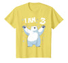 3 years old 3rd birthday Polar Bear Kids 3 Years Old 3 Birthday Polar Bears Boy Girl Polar Bear T-Shirt - Lemon Yellow