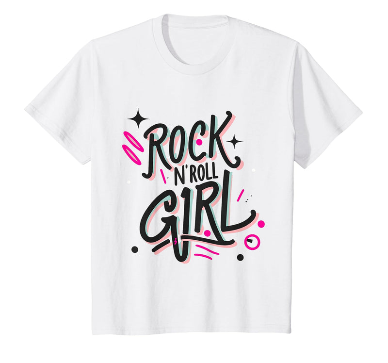 Rock N Roll Girl Halloween Costumes Halloween Rock N Roll Girl Retro Costume Graffiti T-Shirt - White